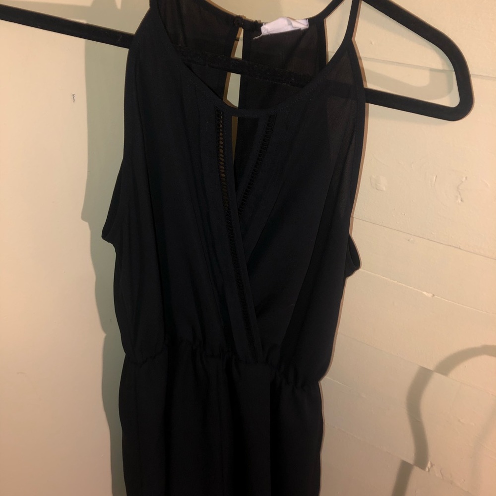 Black high neck romper